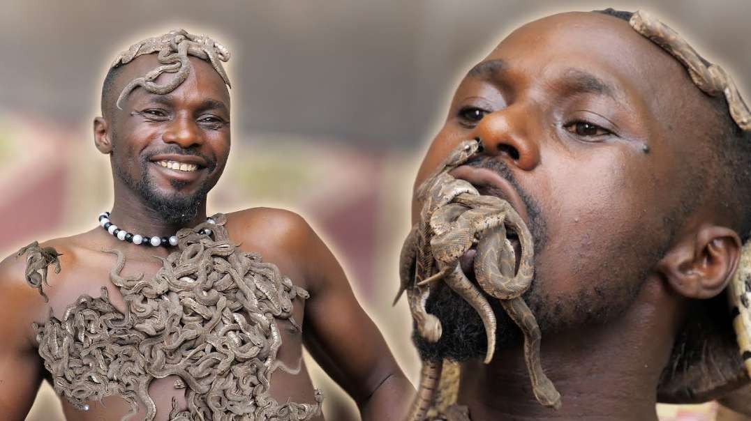 A Man Covered With Thousands Of Snakes On His Body   EXTRAORDINARY PEOPLE