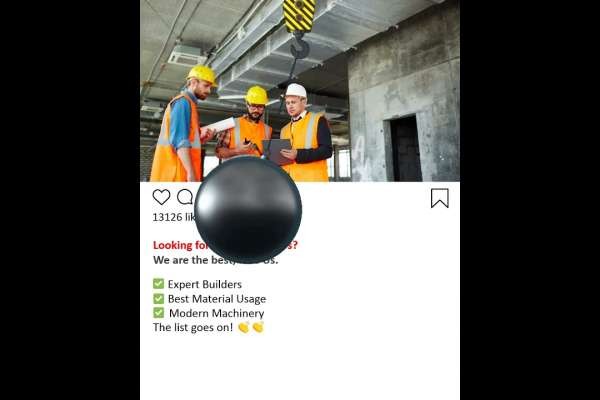 Video: Industrial Builder Wrecking Ball Instagram Dynamic Motion Square Post   Promo Video