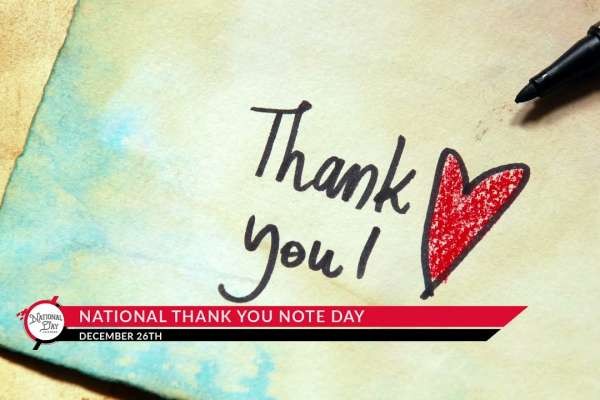 Video: National Thank You Note Day on December 26