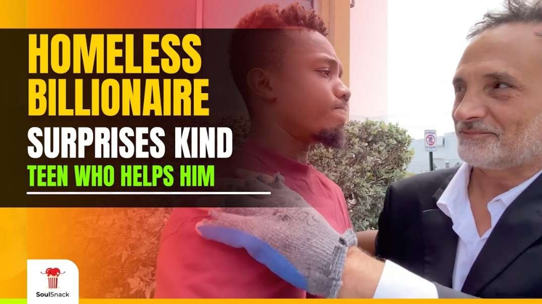 Homeless Billionaire Surprises Kind Black Teenager who helps him