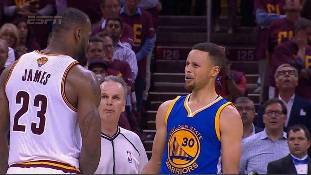 All Lebron James fights Steph Curry Green Thompson