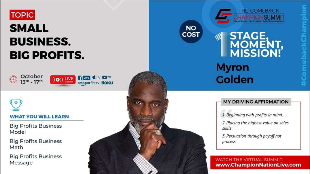 Myron Golden Presents Small Business  Big Profits